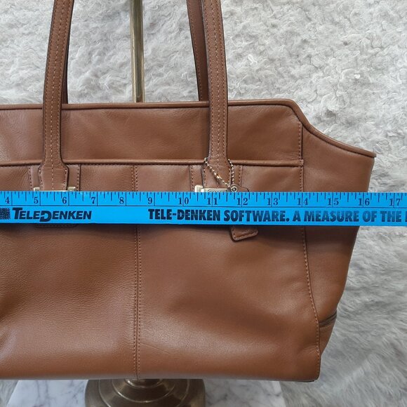 Coach F25205 Brown Tan Taylor Leather Alexis Caryall Tote - Picture 4 of 16